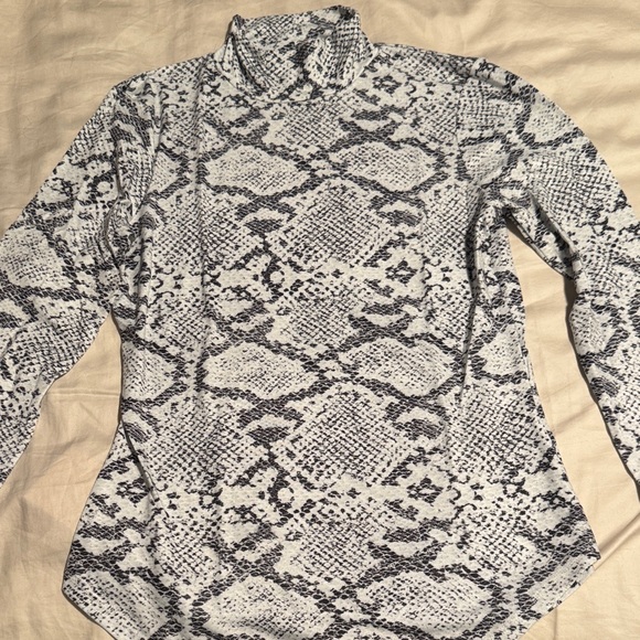 French Connection Monochrome Snakeskin Turtleneck - Picture 1 of 4
